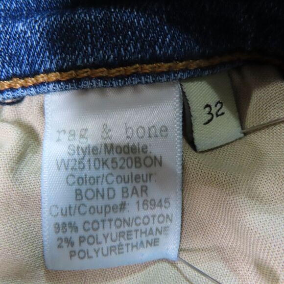 Rag & Bone Jeans 32 Yuki High Waist Skinny Medium Wash Slit Hem High Rise $225 - Picture 10 of 12